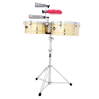 LATIN PERCUSSION LP1415-B Timbales Prestige Solid Brass 14' - 15'