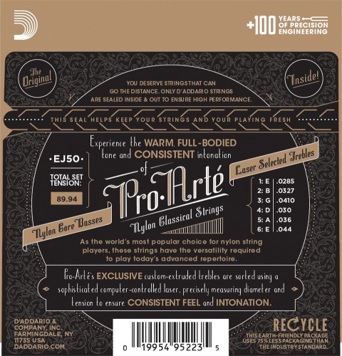 D`ADDARIO EJ50 PRO-ARTE BLACK NYLON HARD TENSION фото 2